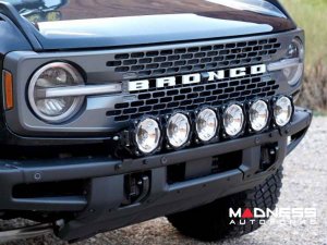 Ford Bronco Light Upgrade - Front Bumper Bar - Gravity LED Pro6 39" Light Bar - Modular Bumper